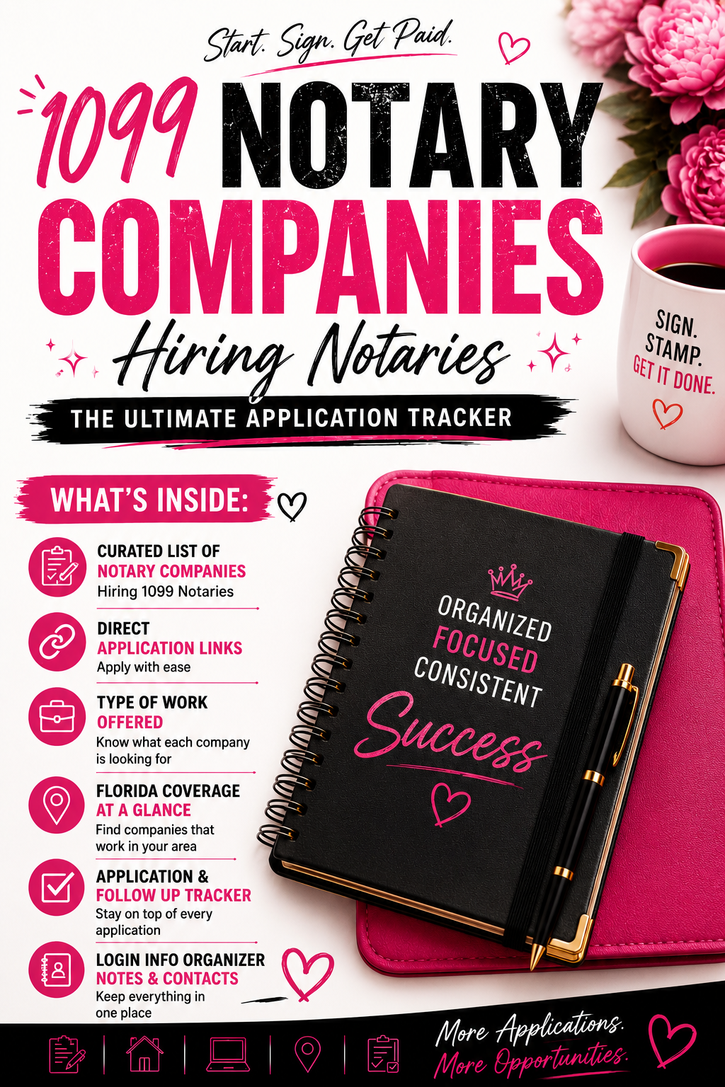 60+ 1099 Notary Companies + Application Tracker