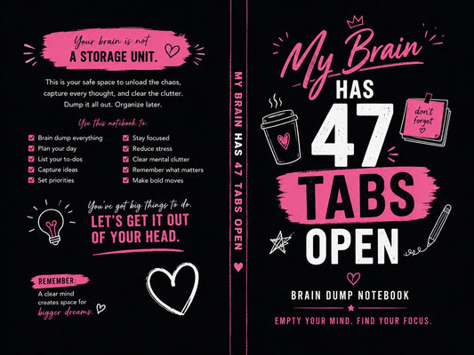 My Brain Has 47 Tabs Open: Brain Dump Notebook